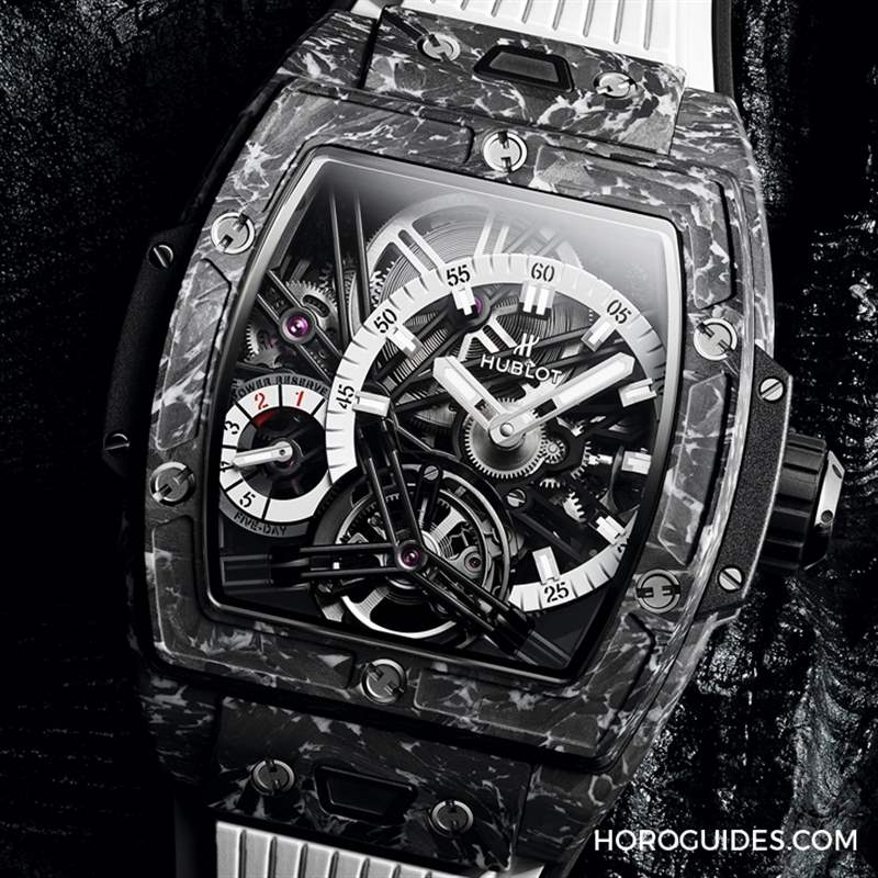 直搗靈魂的爆炸性美學(xué)|Hublot Spirit Of Big Bang 陀飛輪5日鏈腕表-白色碳纖維款、藍寶石款-復(fù)刻表