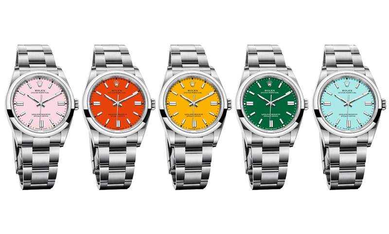 五彩繽紛!勞力士Oyster Perpetual 36一次推出五款新作-復刻表
