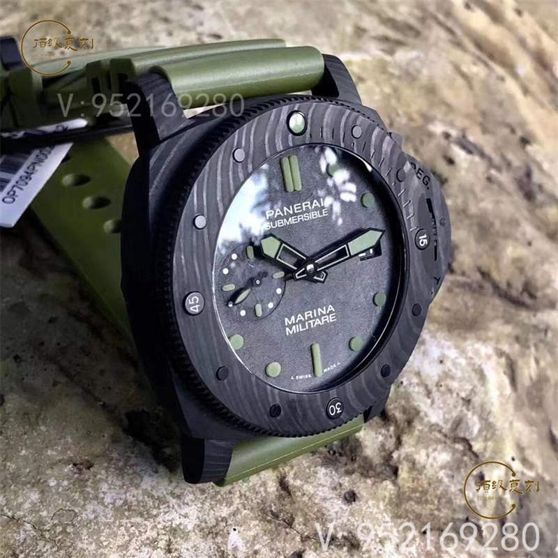 逢綠必火:VS廠沛納海961碳纖維復刻表,47mm軍綠色-復刻表