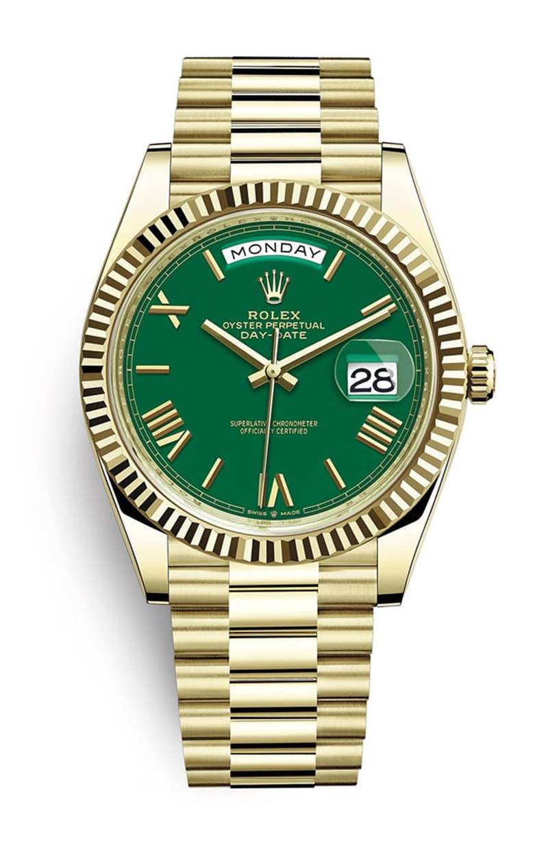 Day-Date 228238定價(jià)HKD 292,500,目前國(guó)外報(bào)價(jià)128,000歐元。(Rolex官網(wǎng)) Rolex綠面手表Datejust、Day-Date首波行情曝光228238炒逾百萬-復(fù)刻表