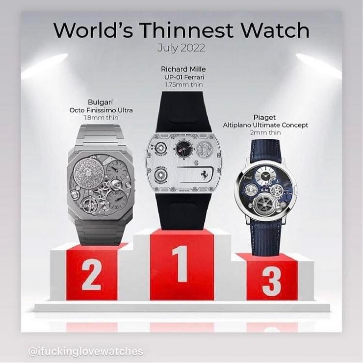 RICHARD MILLE - 世界最薄腕表！ RICHARD MILLE RM UP-01 Ferrari的三項超薄特點
