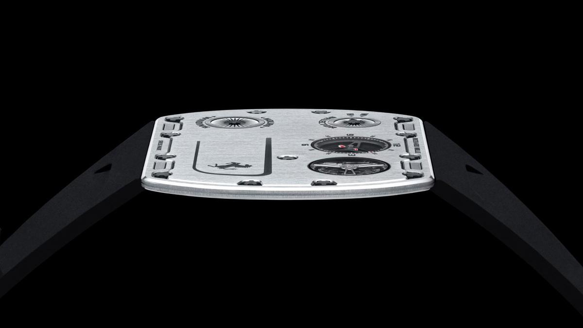 超薄運動表的工程習題!RICHARD MILLE RM UP-01 Ferrari-復(fù)刻表