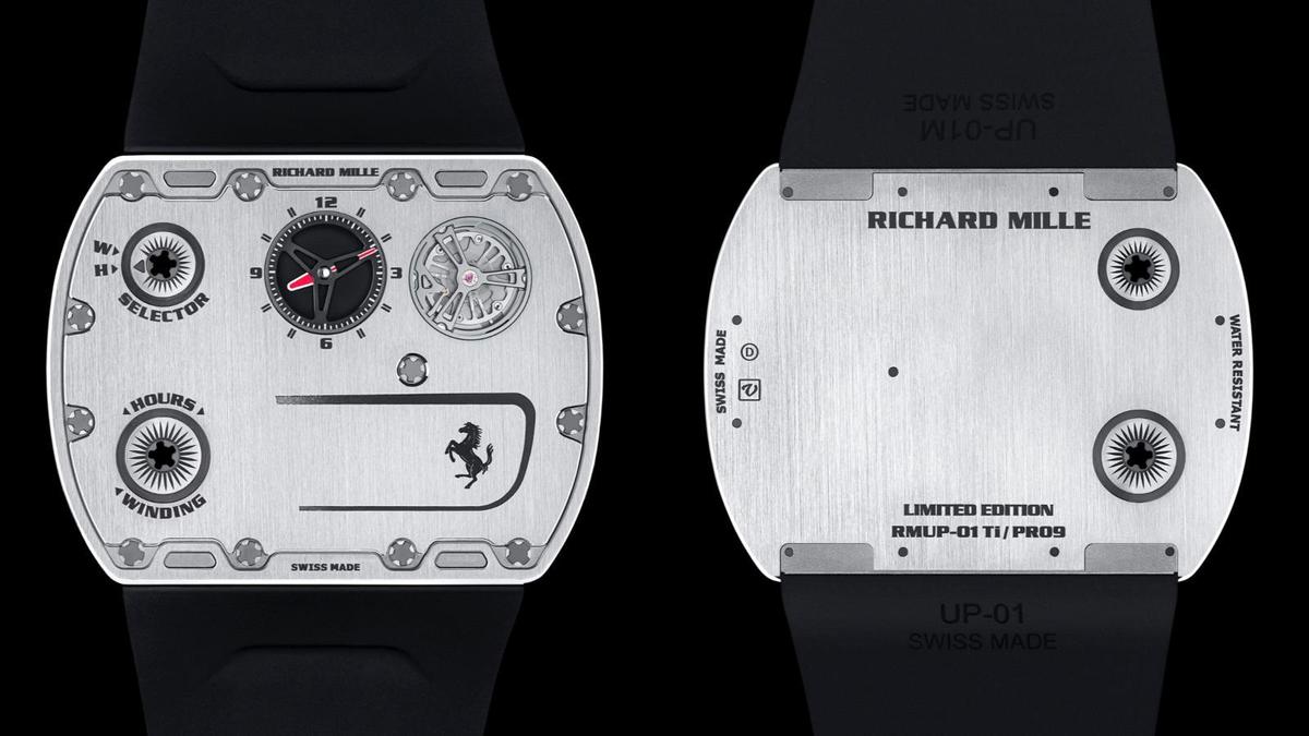 超薄運動表的工程習題!RICHARD MILLE RM UP-01 Ferrari-復(fù)刻表