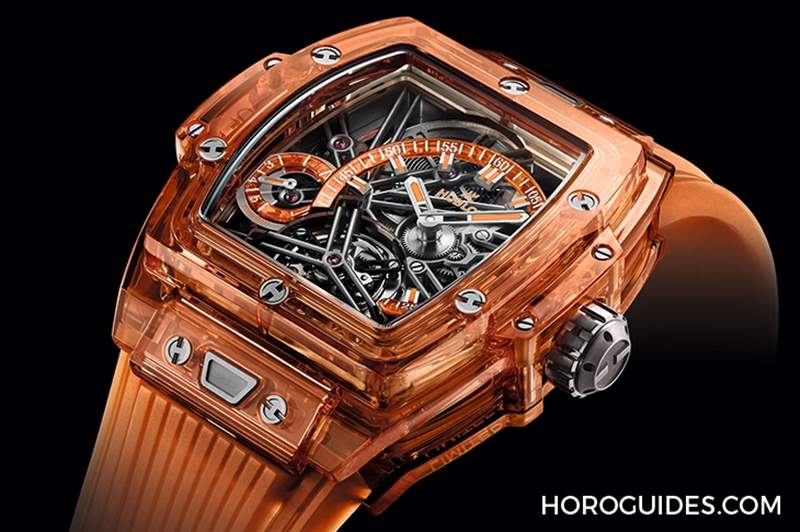 HUBLOT - 高透光冰橙色！ Hublot Spirit of Big Bang冰橙藍寶石陀飛輪五日鏈腕表