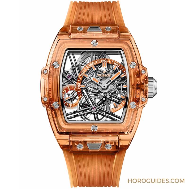 HUBLOT - 高透光冰橙色！ Hublot Spirit of Big Bang冰橙藍寶石陀飛輪五日鏈腕表