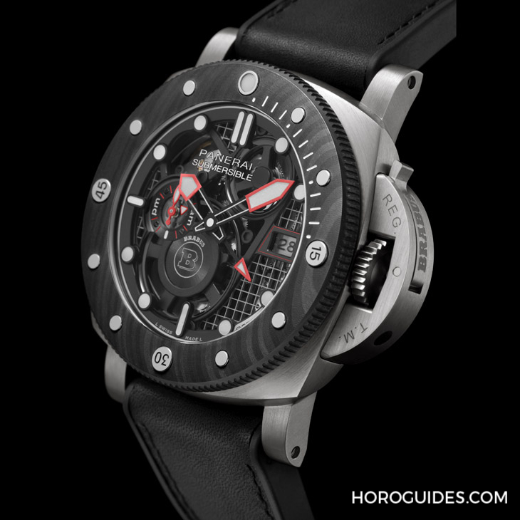 DMLS金屬鐳射燒結表殼加持!Panerai x Brabus聯名表第四代現身:Submersible S eTitanio PAM01403-復刻表