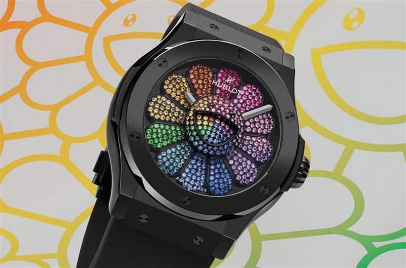需要集齊了12件NFT才能入手的Classic Fusion Rainbow錶款（圖片來(lái)源：Hublot）