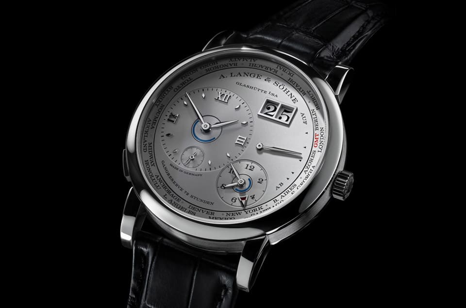 朗格Lange 1 Time Zone兩地時間手表新增專賣店限定鉑金銀灰面-復刻表
