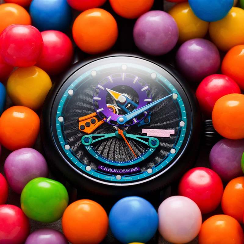 Chronoswiss推出Open Gear ReSec Candy Shop整時器布局腕表:糖果派對 Chronoswiss推出Open Gear ReSec Candy Shop整時器布局腕表:糖果派對-復刻表