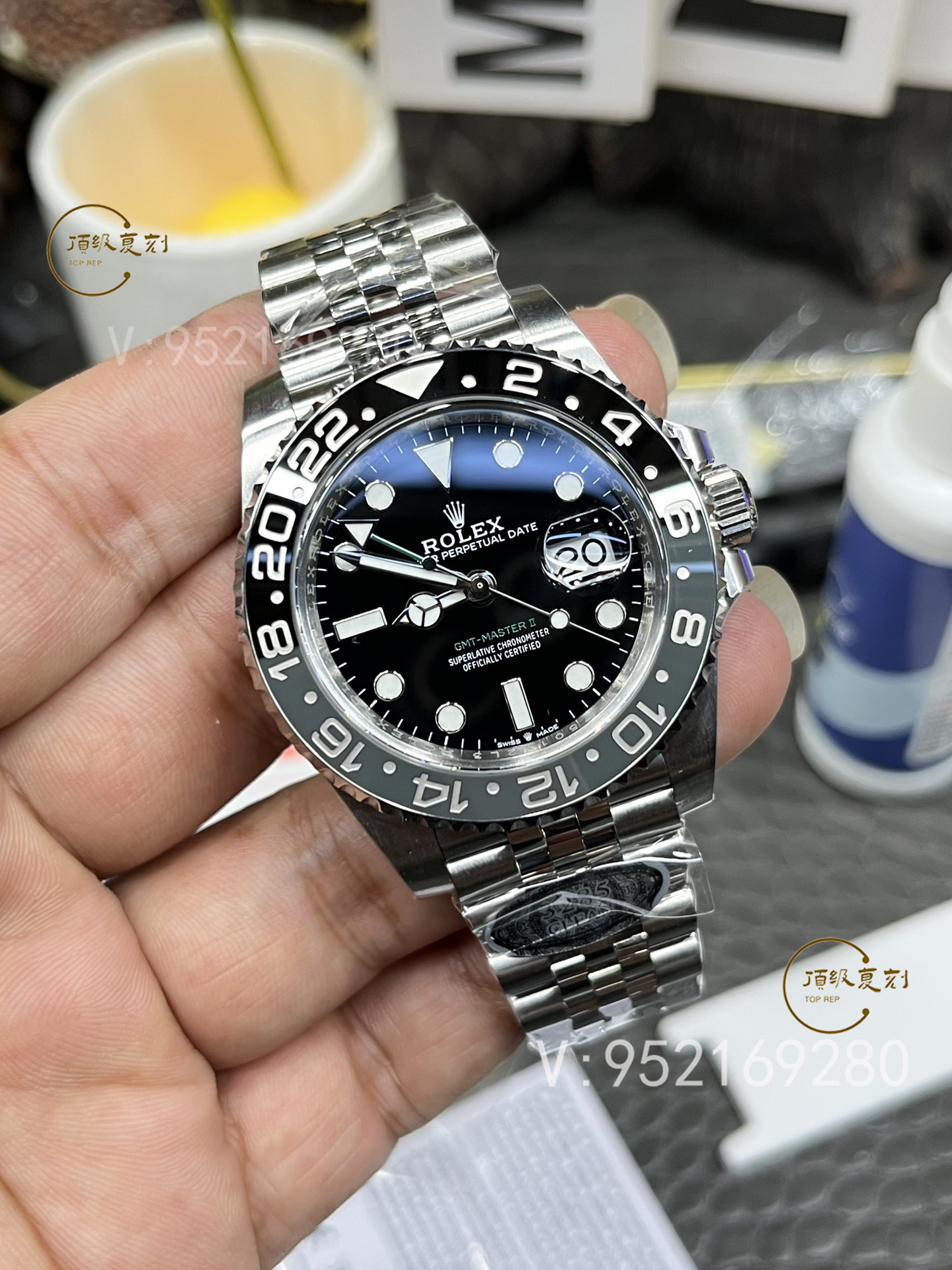 C廠Clean廠勞力士格林尼治黑灰皮蛋圈GMT小綠針腕表詳細評測-復刻表